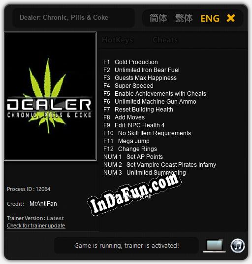 Dealer: Chronic, Pills & Coke: Cheats, Trainer +15 [MrAntiFan]