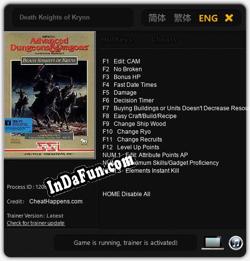 Death Knights of Krynn: TRAINER AND CHEATS (V1.0.64)