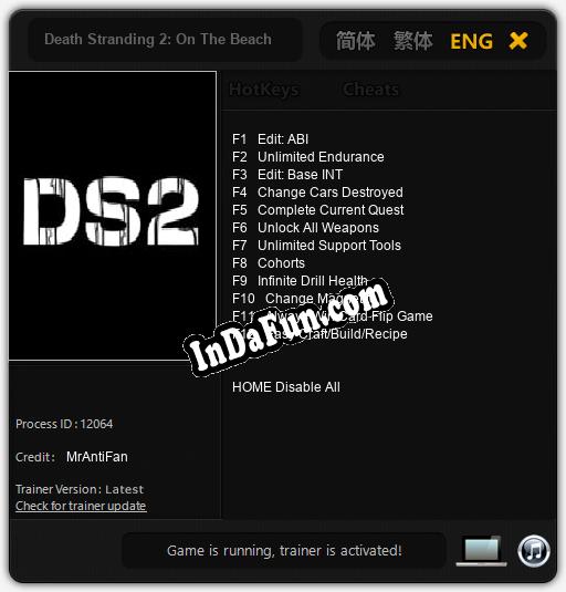 Death Stranding 2: On The Beach: Trainer +12 [v1.7]