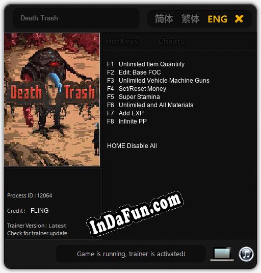 Death Trash: Trainer +8 [v1.6]