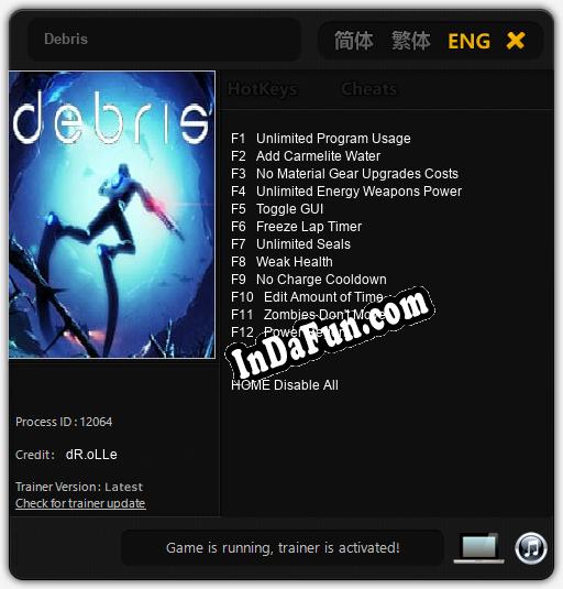 Debris: Cheats, Trainer +12 [dR.oLLe]