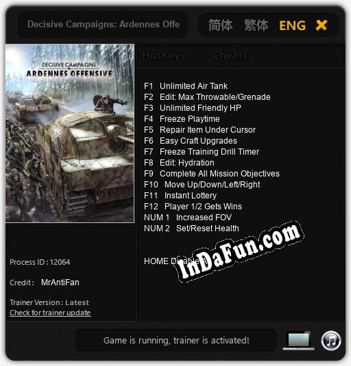 Decisive Campaigns: Ardennes Offensive: Trainer +14 [v1.5]