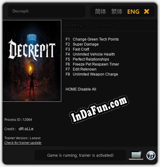 Decrepit: Trainer +8 [v1.2] » Free Download PC Games - Direct Links ...