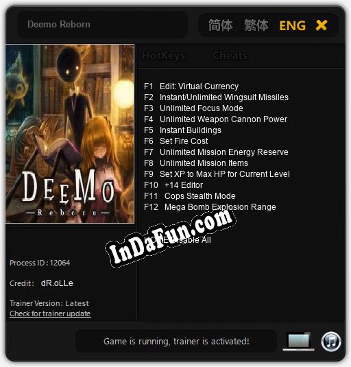 Deemo Reborn: Cheats, Trainer +12 [dR.oLLe]