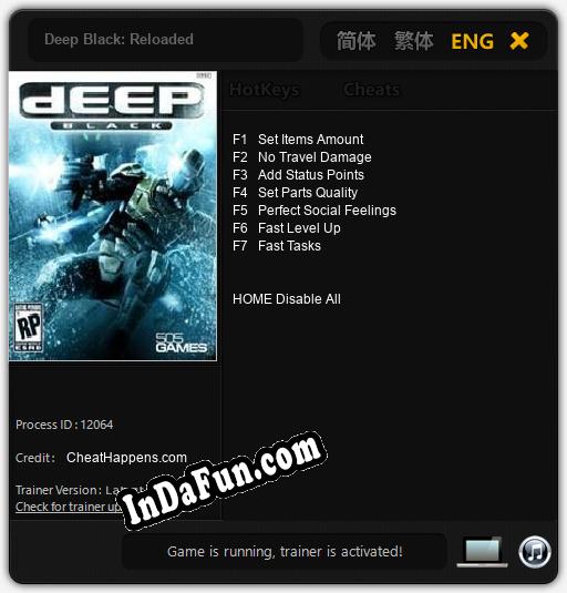 Deep Black: Reloaded: TRAINER AND CHEATS (V1.0.73)