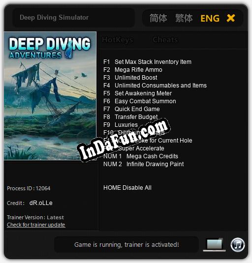 Deep Diving Simulator: Trainer +14 [v1.3]