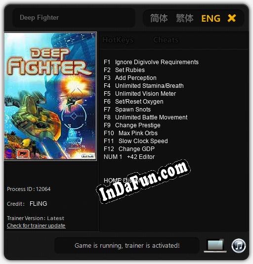 Deep Fighter: TRAINER AND CHEATS (V1.0.60)
