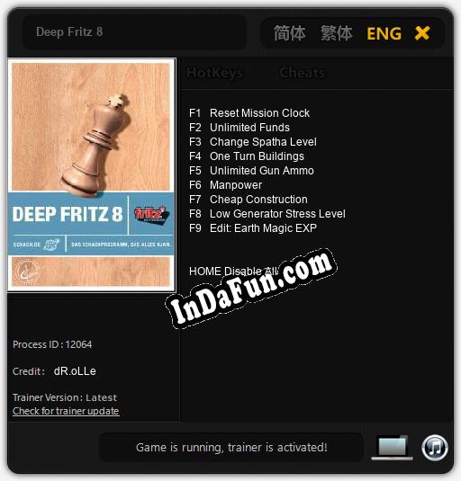 Deep Fritz 8: Cheats, Trainer +9 [dR.oLLe]
