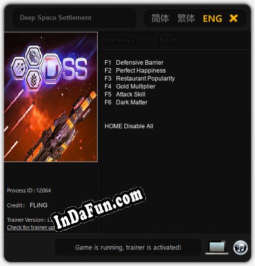 Trainer for Deep Space Settlement [v1.0.6]