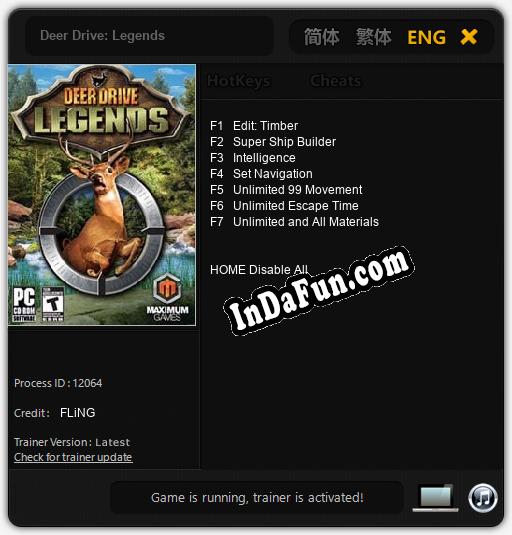 Deer Drive: Legends: Cheats, Trainer +7 [FLiNG]