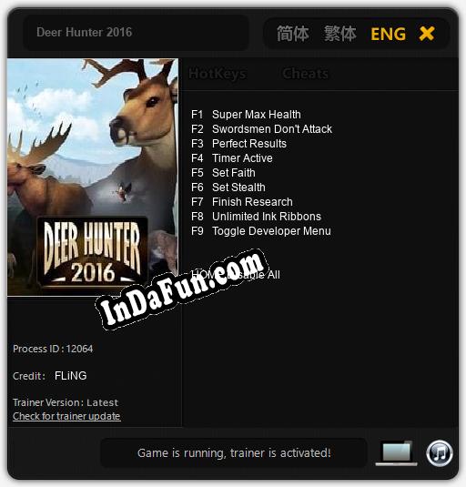 Trainer for Deer Hunter 2016 [v1.0.2]