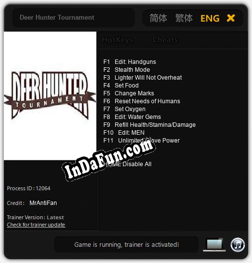Deer Hunter Tournament: Cheats, Trainer +11 [MrAntiFan]