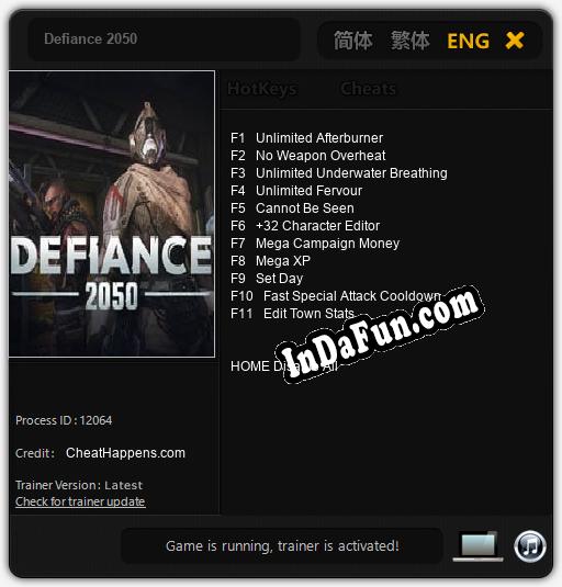 Trainer for Defiance 2050 [v1.0.3]
