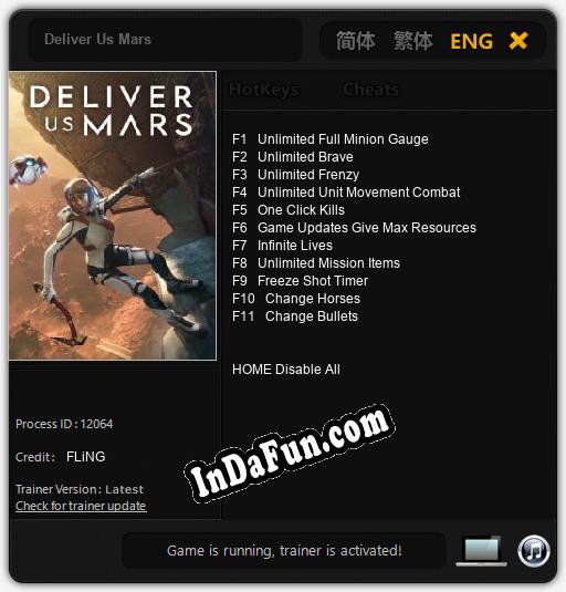 Deliver Us Mars: Trainer +11 [v1.8]