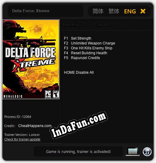 Delta Force: Xtreme: TRAINER AND CHEATS (V1.0.38)