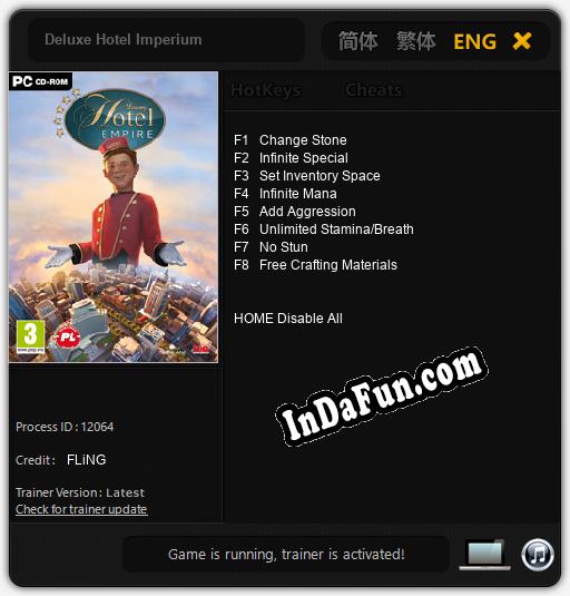 Trainer for Deluxe Hotel Imperium [v1.0.3]