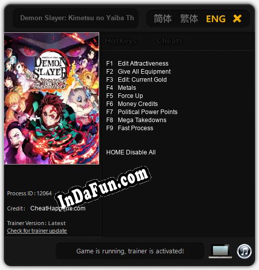 Demon Slayer: Kimetsu no Yaiba The Hinokami Chronicles: Cheats, Trainer +9 [CheatHappens.com]