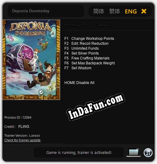 Deponia Doomsday: TRAINER AND CHEATS (V1.0.75)