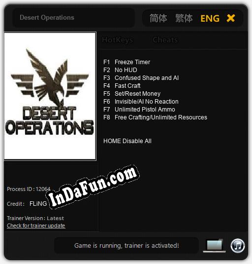 Desert Operations: TRAINER AND CHEATS (V1.0.89)