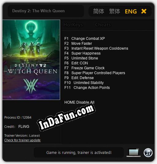 Destiny 2: The Witch Queen: Cheats, Trainer +11 [FLiNG]