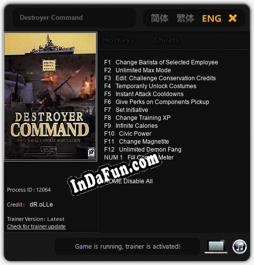 Trainer for Destroyer Command [v1.0.9]