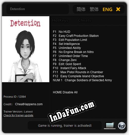 Detention: Trainer +13 [v1.3]