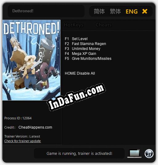 Trainer for Dethroned! [v1.0.6]