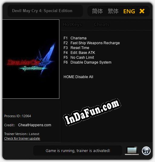 Devil May Cry 4: Special Edition: TRAINER AND CHEATS (V1.0.31)