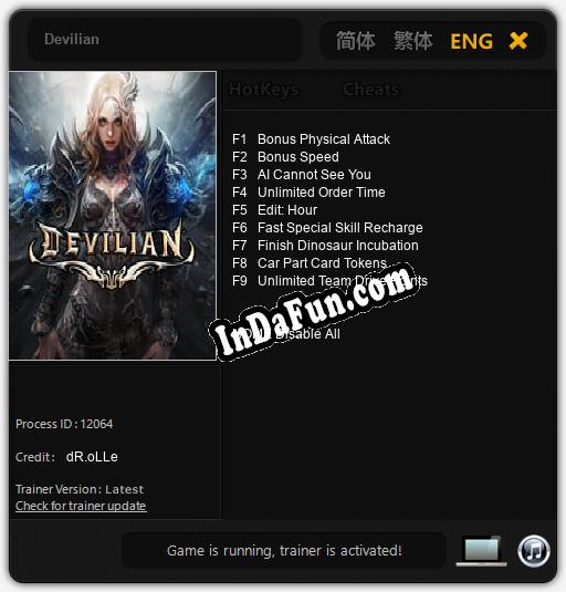 Trainer for Devilian [v1.0.6]