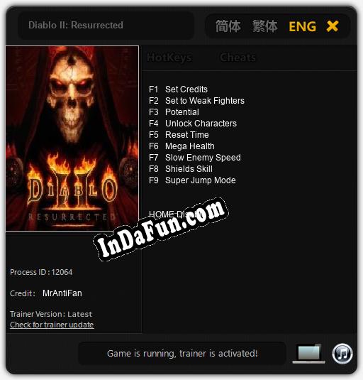 Diablo II: Resurrected: TRAINER AND CHEATS (V1.0.81)