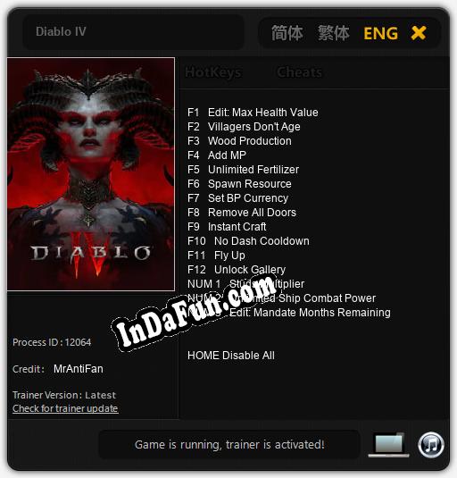 Diablo IV: TRAINER AND CHEATS (V1.0.93)
