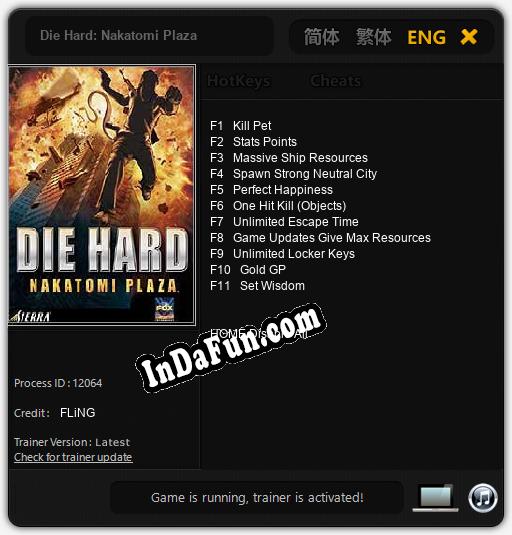 Trainer for Die Hard: Nakatomi Plaza [v1.0.9]