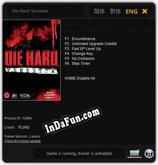 Die Hard: Vendetta: Cheats, Trainer +6 [FLiNG]