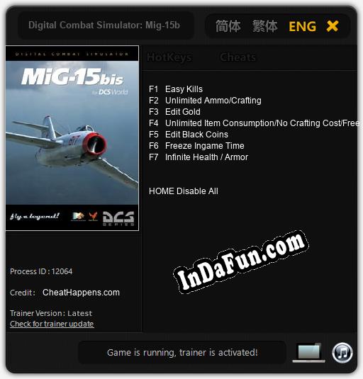 Digital Combat Simulator: Mig-15bis: Cheats, Trainer +7 [CheatHappens.com]