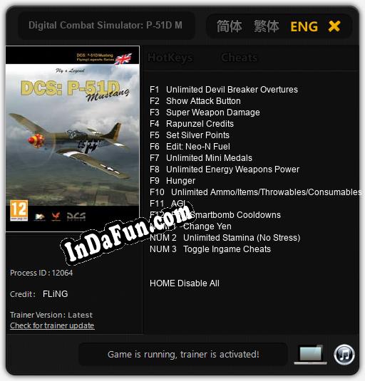 Trainer for Digital Combat Simulator: P-51D Mustang [v1.0.4]