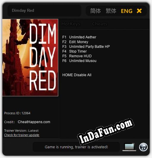 Dimday Red: TRAINER AND CHEATS (V1.0.64)