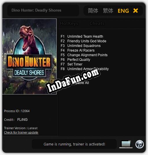 Dino Hunter: Deadly Shores: TRAINER AND CHEATS (V1.0.98)