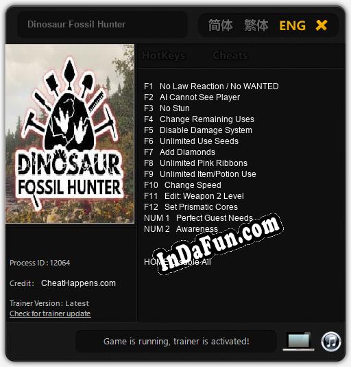 Trainer for Dinosaur Fossil Hunter [v1.0.6]