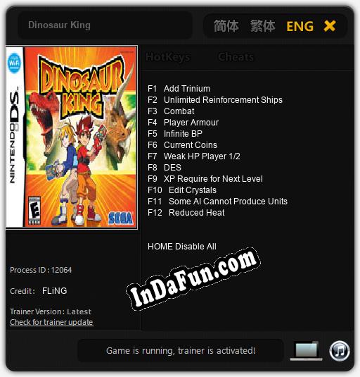 Dinosaur King: Cheats, Trainer +12 [FLiNG]