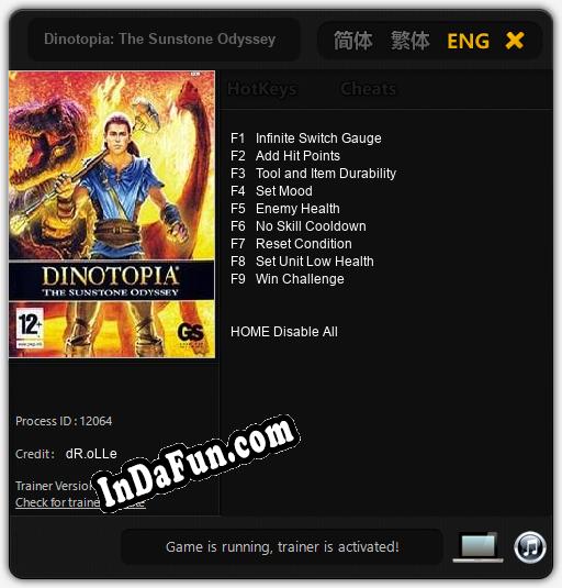 Dinotopia: The Sunstone Odyssey: Cheats, Trainer +9 [dR.oLLe]