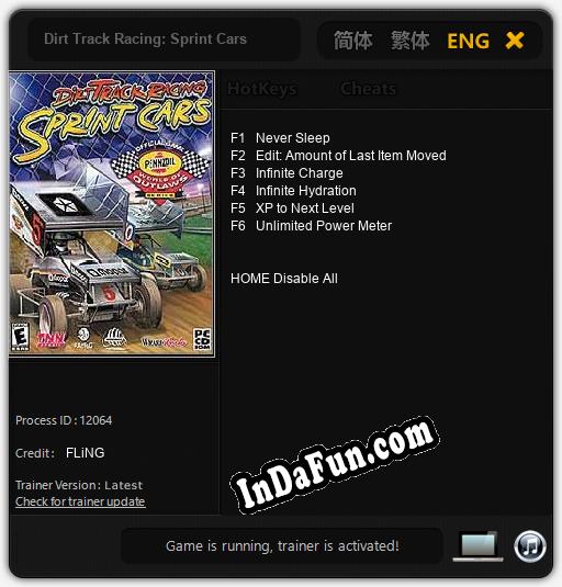 Dirt Track Racing: Sprint Cars: TRAINER AND CHEATS (V1.0.1)