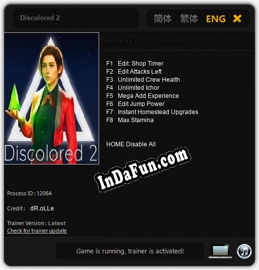 Discolored 2: Cheats, Trainer +8 [dR.oLLe]