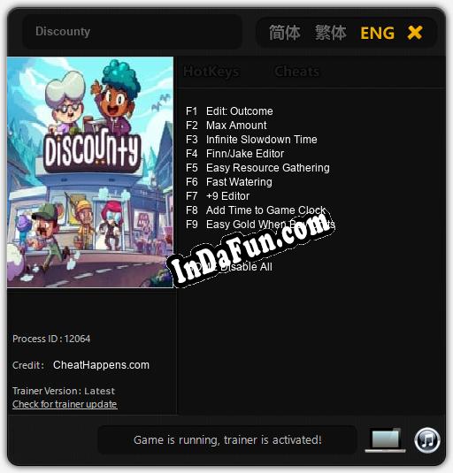 Discounty: Trainer +9 [v1.4]