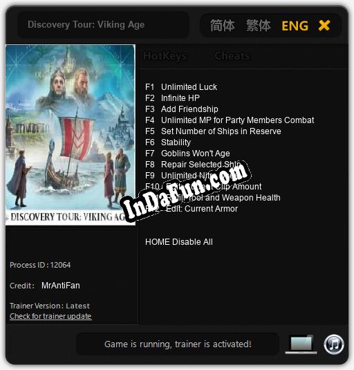 Trainer for Discovery Tour: Viking Age [v1.0.3]