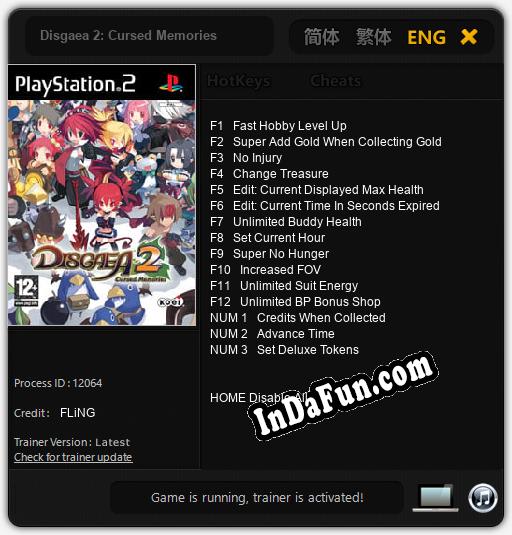 Disgaea 2: Cursed Memories: Cheats, Trainer +15 [FLiNG]