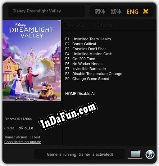 Trainer for Disney Dreamlight Valley [v1.0.2]