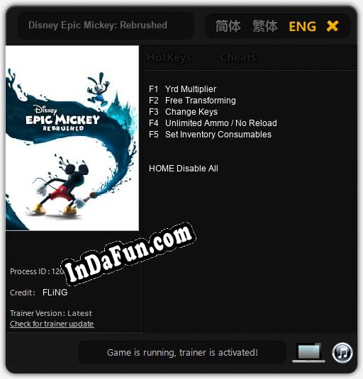 Disney Epic Mickey: Rebrushed: Trainer +5 [v1.5]