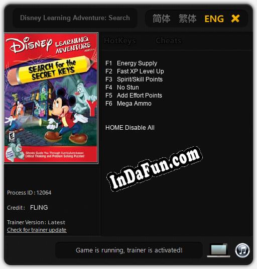 Disney Learning Adventure: Search for the Secret Keys: Cheats, Trainer +6 [FLiNG]