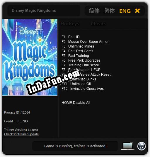 Disney Magic Kingdoms: TRAINER AND CHEATS (V1.0.5)
