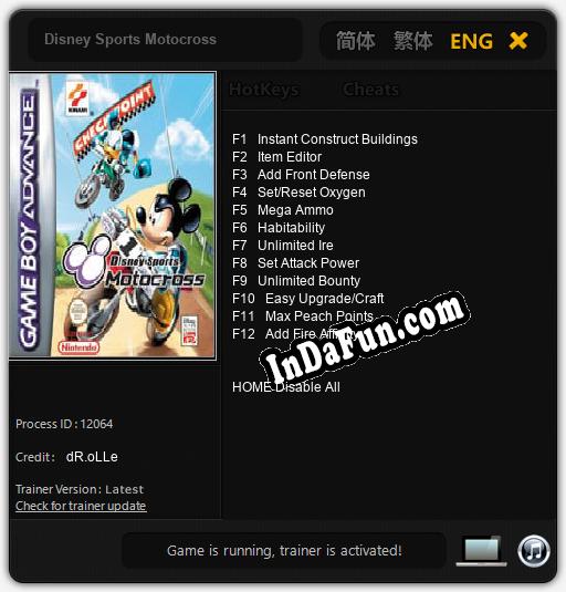 Disney Sports Motocross: Cheats, Trainer +12 [dR.oLLe]